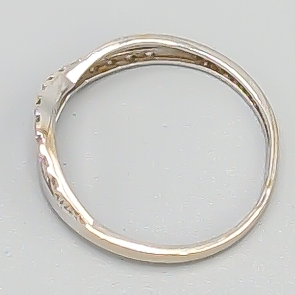 Ring i Vitguld med Vita Stenar 14K 1.28g 16.75mm - Bild 3