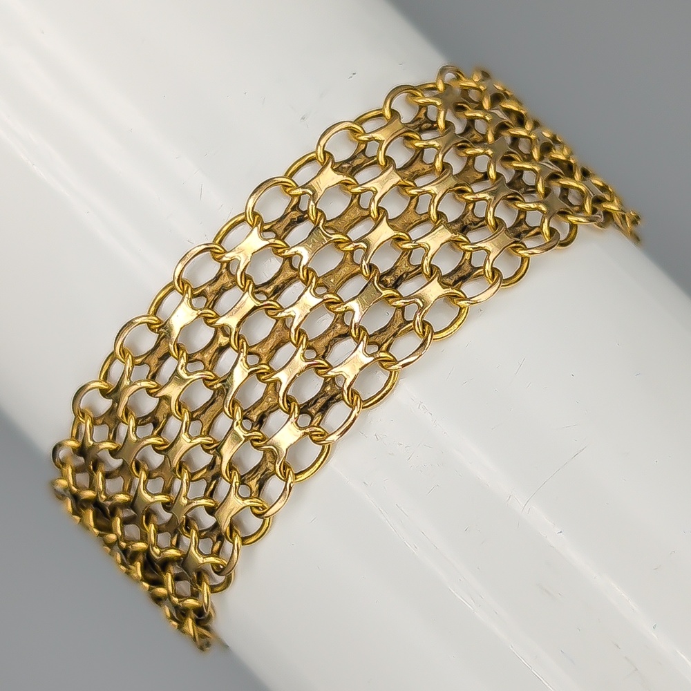 17.5cm X-Länk i Guld 18K 17.16g