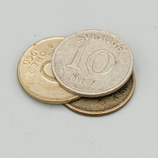 3 st 10 öre Sverige 1938 /1956 /1960 S400 4.31g 15mm