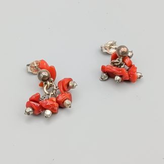 Örhängen i Silver med Korall S925 2.68g 15mm