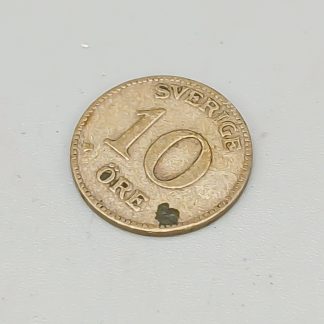 1 st 10 öre Sverige 1914 S400 1.41g 15mm