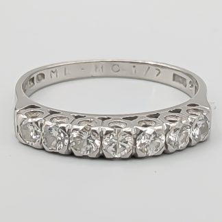 Alliansring i Vitguld med Diamanter 18K 3.2g 17.75mm