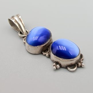 Hänge i Silver med Blå Stenar S925 4.59g 34mm