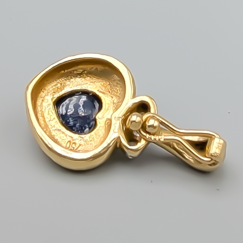 Diamanthänge i Guld med Safir 18K 4.46g 24mm - Bild 3