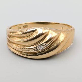 Diamantring i Guld 18K 1.87g 16mm