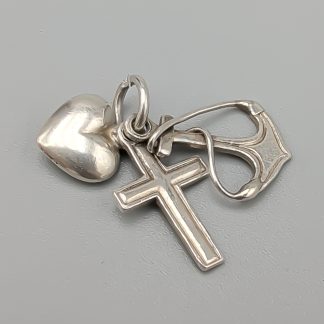 Hänge i Silver Tro Hopp Kärlek S925 1.35g 20mm