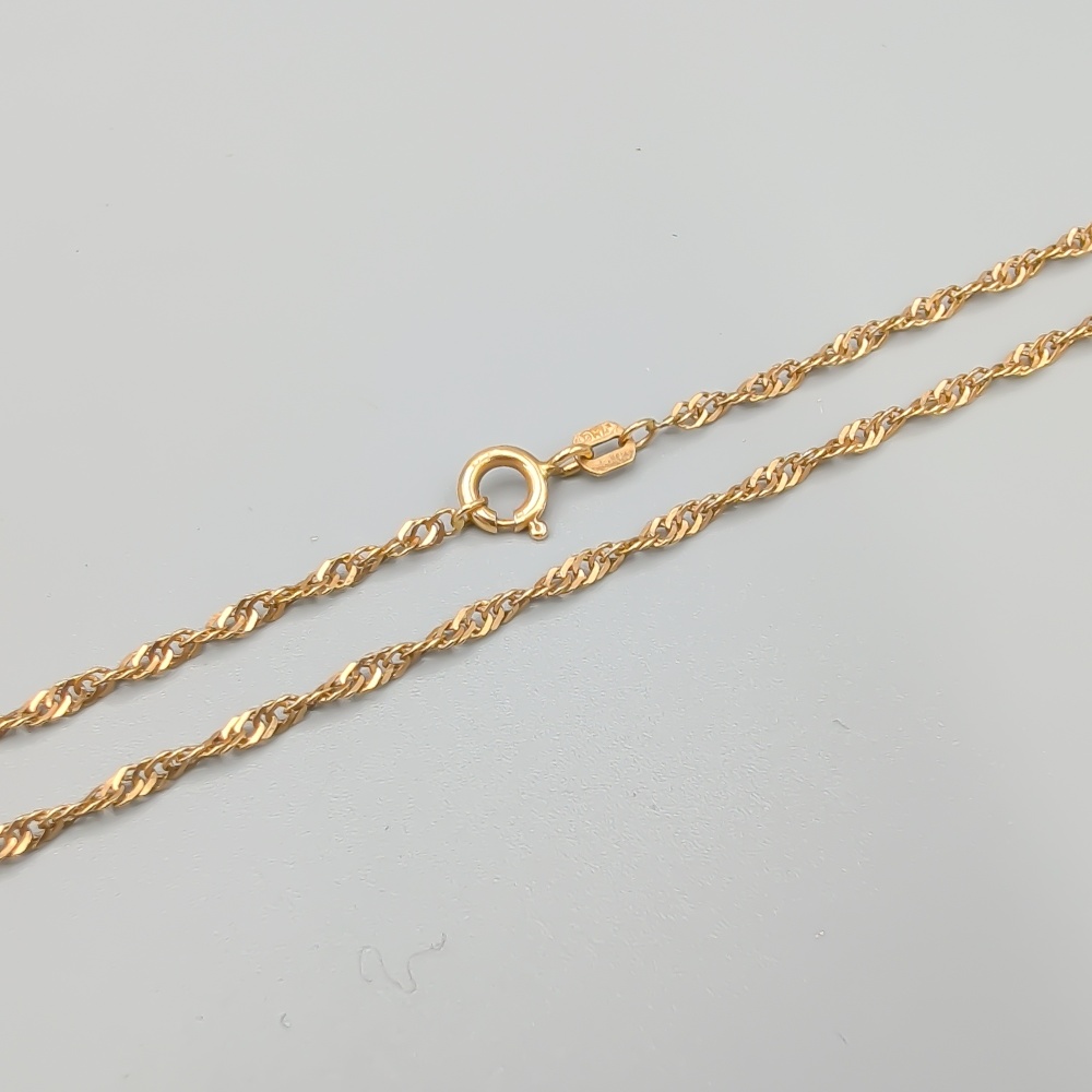 45.5cm Singaporelänk i Guld 18K 3.69g