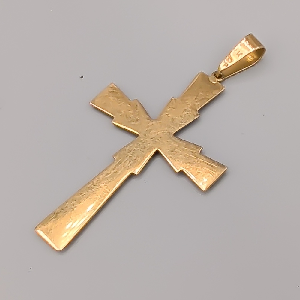 Hänge i Guld Kors 18K 2.53g 33mm - Bild 2