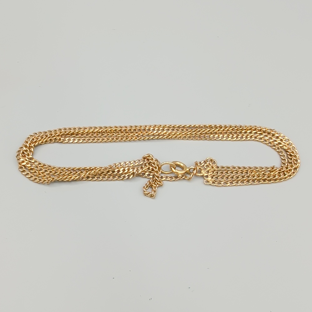 16.5cm Flerradig Pansarlänk i Guld 18K 7.71g - Bild 3
