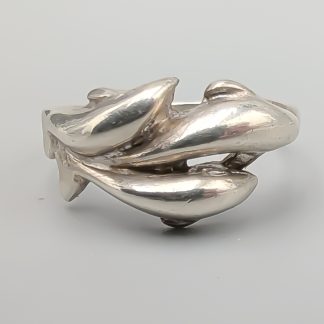 Ring i Silver Delfiner S925 3.62g 19.5mm