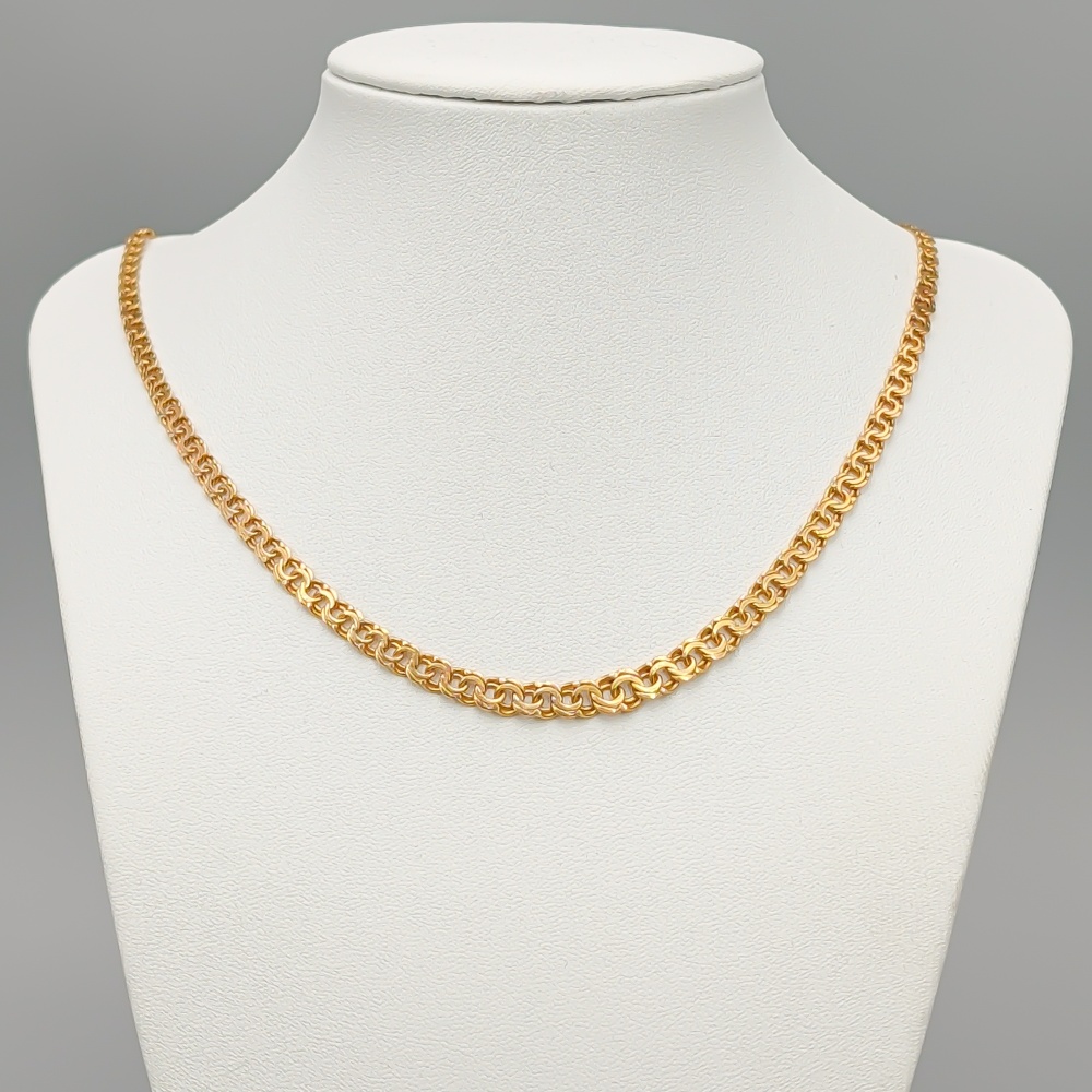 51cm Doserad Bismarcklänk i Guld 18K 15.43g