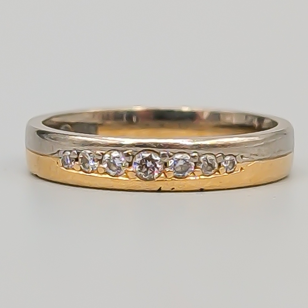 Diamantring i Flerfärgat Guld 18K 4.19g 17mm