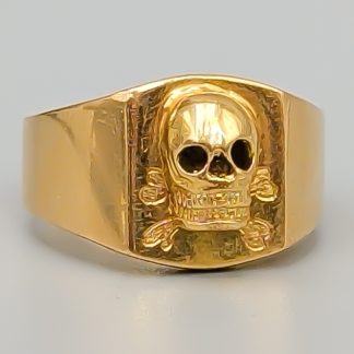Ring i Guld Dödskalle 18K 17.33g 19.75mm