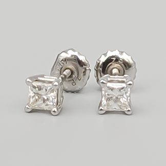 Diamantörhängen i Vitguld 14K 0.93g 4mm