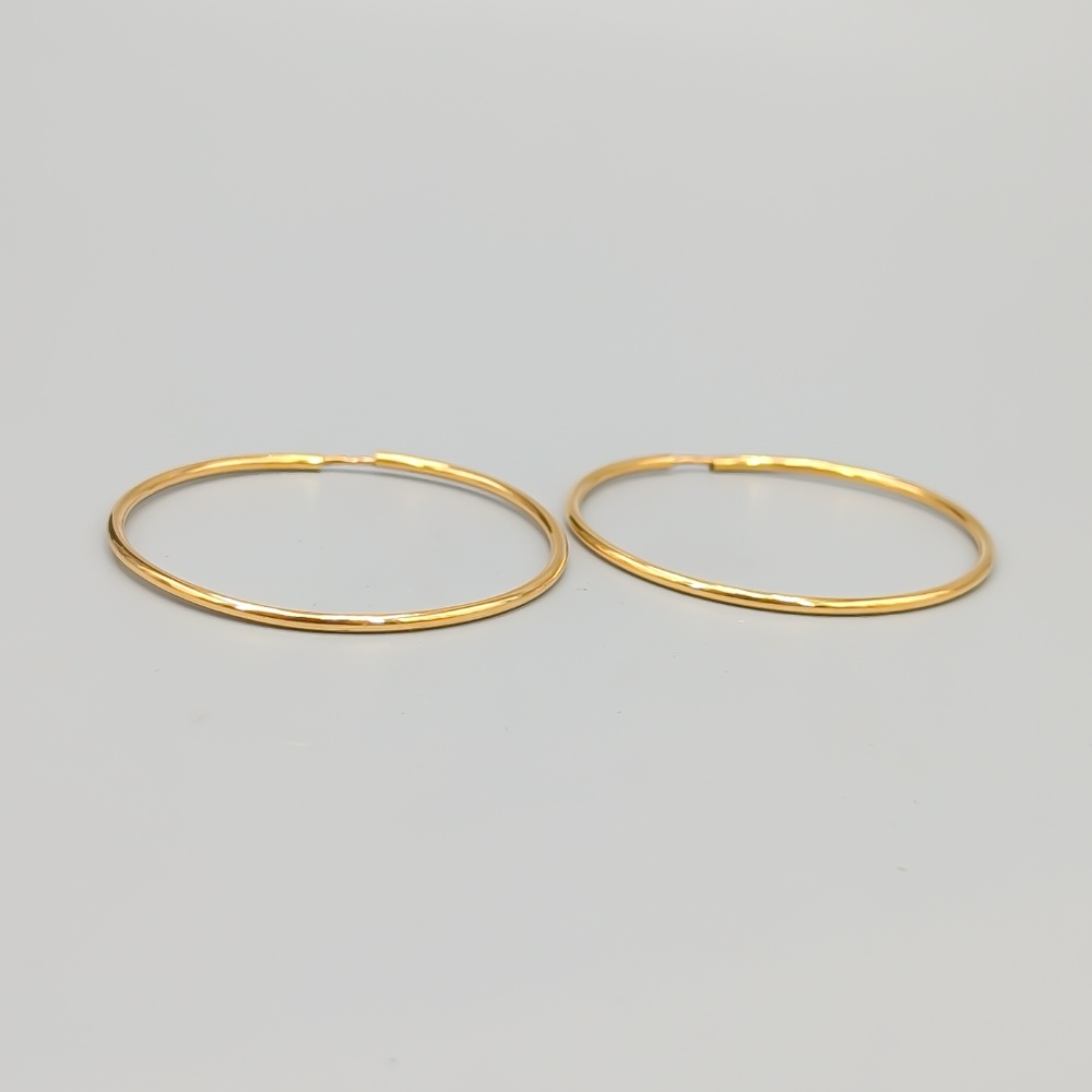 Creoler i Guld 18K 3.87g 52mm - Bild 2