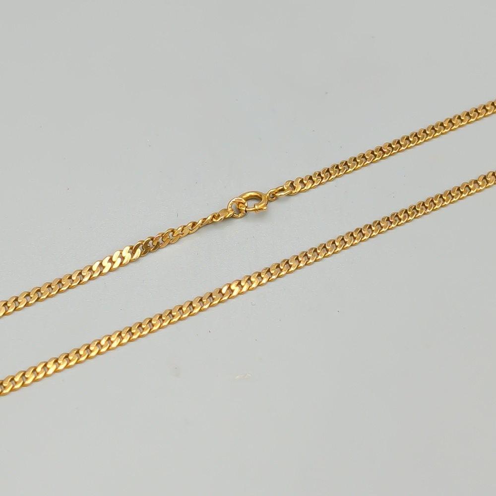 47cm Pressad pansarlänk i guld 18K 9.45g