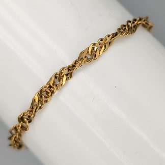 18cm Balestra Singaporelänk i Guld 18K 3.26g