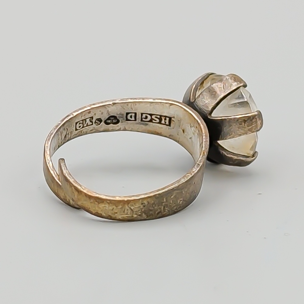 Ring i Silver med Vit Sten S830 4.56g 17.25mm - Bild 2