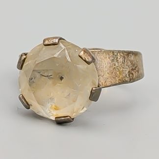 Ring i Silver med Vit Sten S830 4.56g 17.25mm