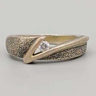 Catwalk Ring i Silver med Vit Sten S925 6.19g 18.25mm