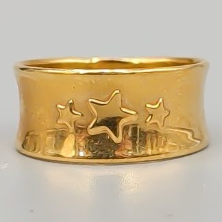 Ring i Guld med Stjärnor 18K 2.29g 17mm