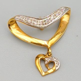 Diamanthänge i Flerfärgat Guld 18K 1.77g 20mm