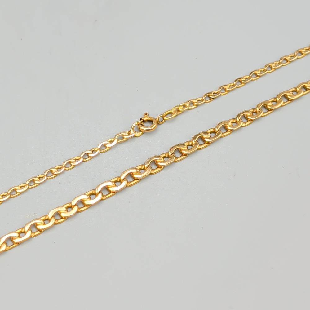 Doserad och Pressad Ankarlänk i Guld 18K 12.18g - Bild 2