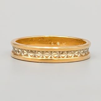 Mönstrad Ring i Flerfärgat Guld 18K 5.25g 20.75mm