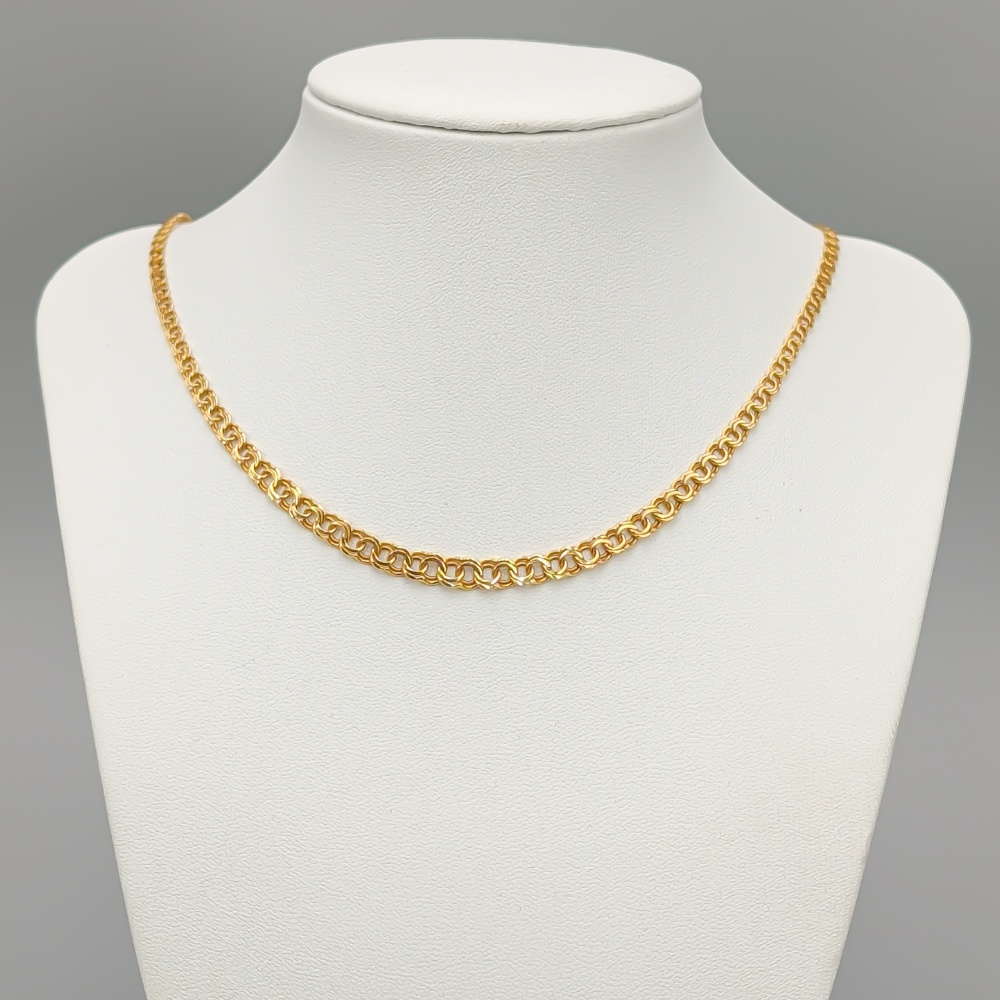42cm Doserad Bismarcklänk i Guld 18K 9.74g