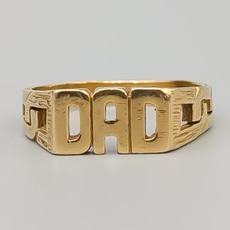 Klackring i Guld Dad 9K 3.05g 19mm