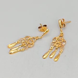 Örhängen i Guld 18K 2.19g 29mm