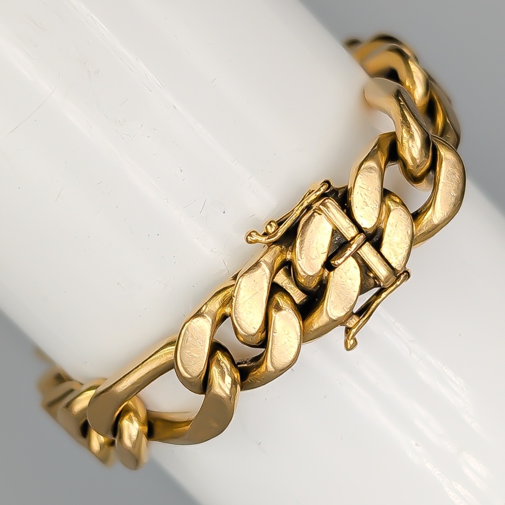 20.5cm Figarolänk i Guld med Diamant 18K 62.73g - Bild 2