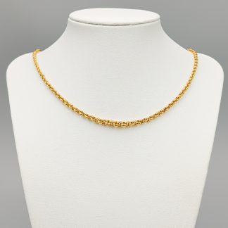 43.5cm Doserad Ärtlänk i Guld 18K 7.42g