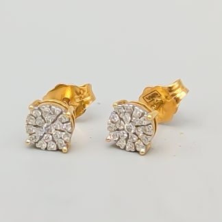 Diamantörhängen i Guld 18K 1.38g 5mm