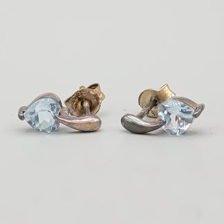 Örhängen i Silver med Blå Stenar S925 1.22g 10mm