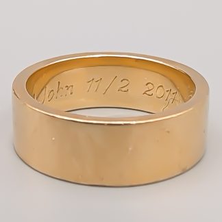 Slät ring i Guld 18K 7.12g 16mm