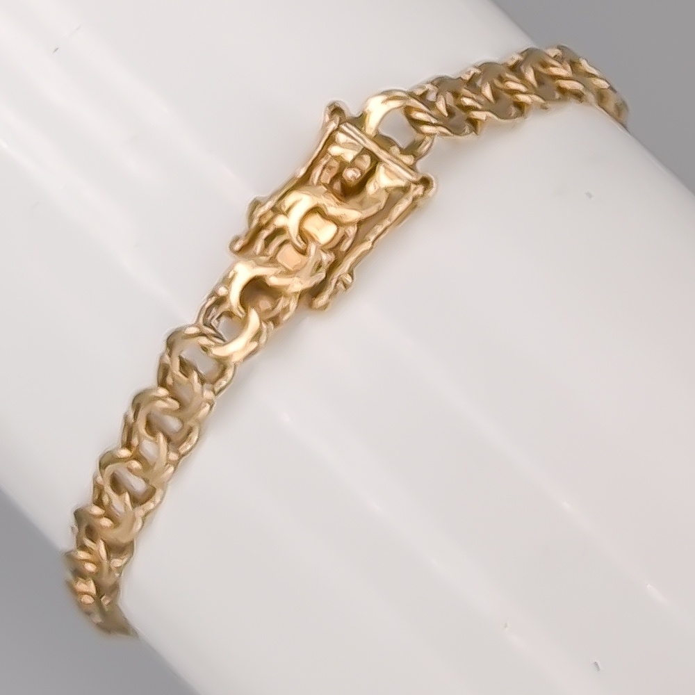 18.5cm Bismarcklänk i Guld 18K 5.35g - Bild 2