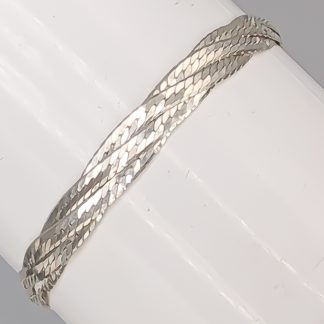 19cm Flätad Pansarlänk i Silver S925 4.8g