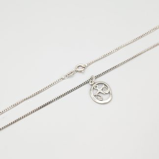 36cm Pansarlänk i Silver med Hänge Stjärntecken Vågen S925 3.84g