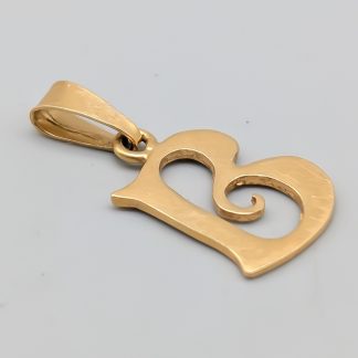 Hänge i Guld Bokstaven B 18K 0.98g 13mm