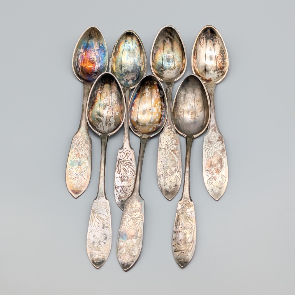 7 st Teskedar i Silver S830 88.77g 123mm