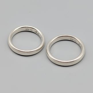 2 st Släta Ringar i Silver S925 10.2g 0mm