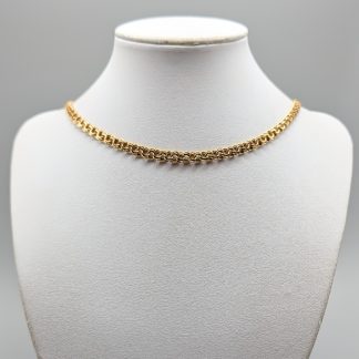 45.5cm Doserad Bismarcklänk i Guld 18K 16.21g