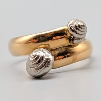 Ring i Flerfärgat Guld Med Snäckor 18K 8.75g 18.5mm