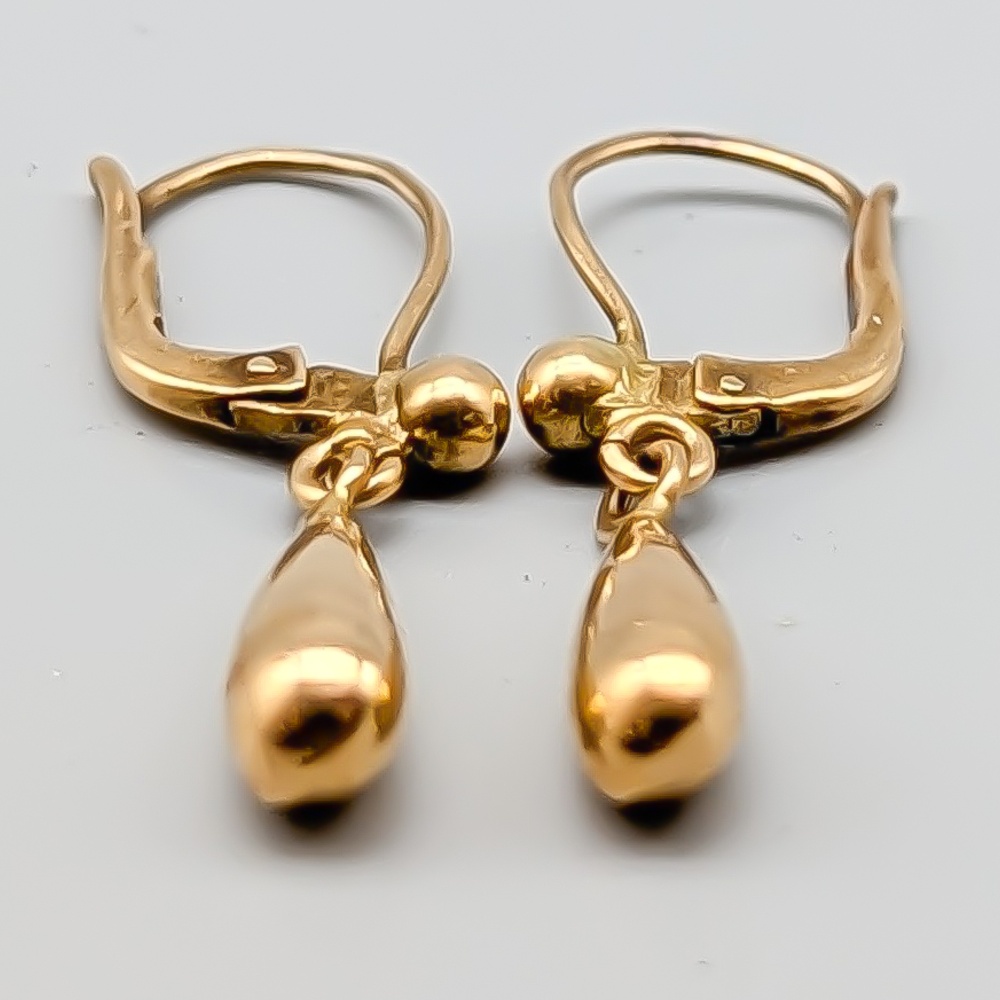 Örhängen i Guld Droppar 18K 2.01g 30mm