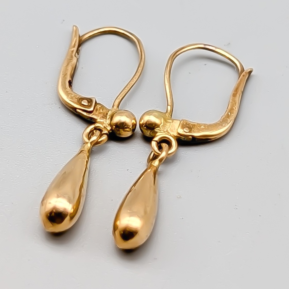 Örhängen i Guld Droppar 18K 2.01g 30mm - Bild 2