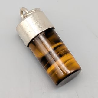 Hänge i Silver med Tigeröga S925 2.37g 20mm