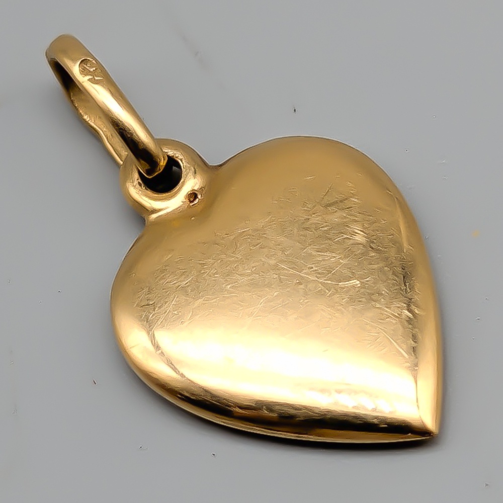 Hänge i Guld Hjärta 18K 1.21g 17mm