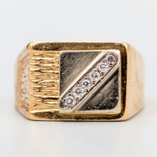 Klackring i Flerfärgat Guld med Diamanter-1
