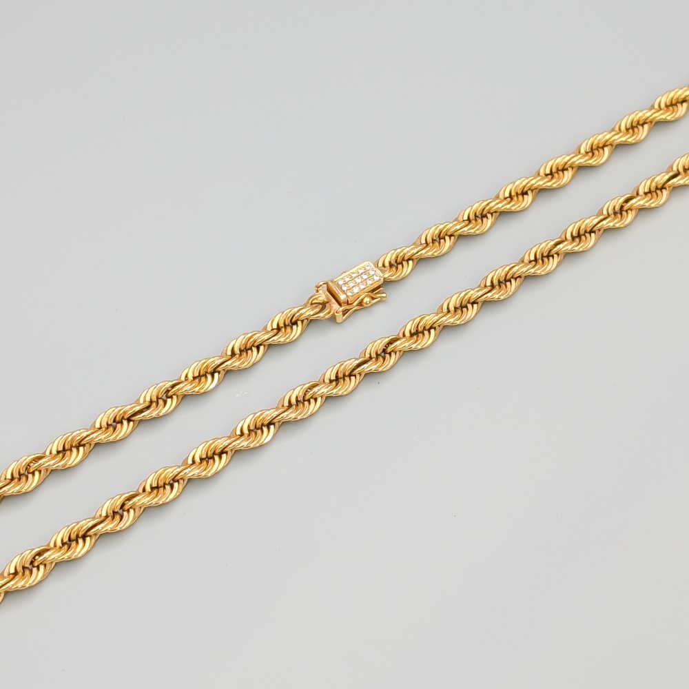 61cm Cordell-länk i Guld med Diamanter 18K 104.39g - Bild 2